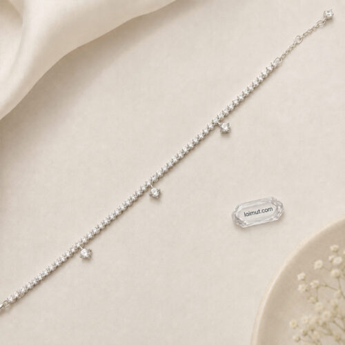 Vòng tay Pandora 592401C01 chính hãng | Sparkling Drops Tennis Bracelet | Laimut | Ảnh mẫu đeo | Ảnh chụp thực tế