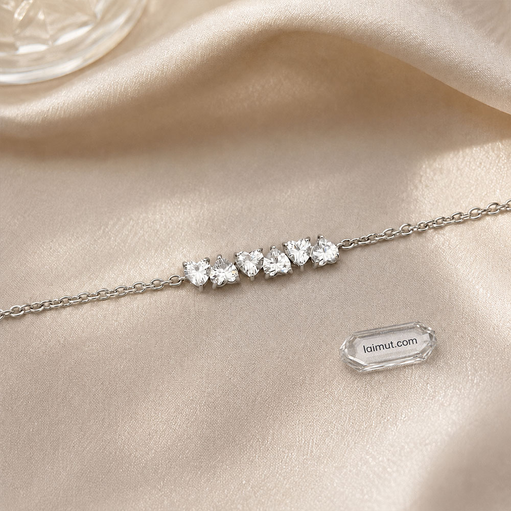 Lắc tay Pandora 591162C01 chính hãng | Sparkling Endless Hearts Chain Bracelet | Laimut | Ảnh mẫu đeo | Ảnh chụp thực tế
