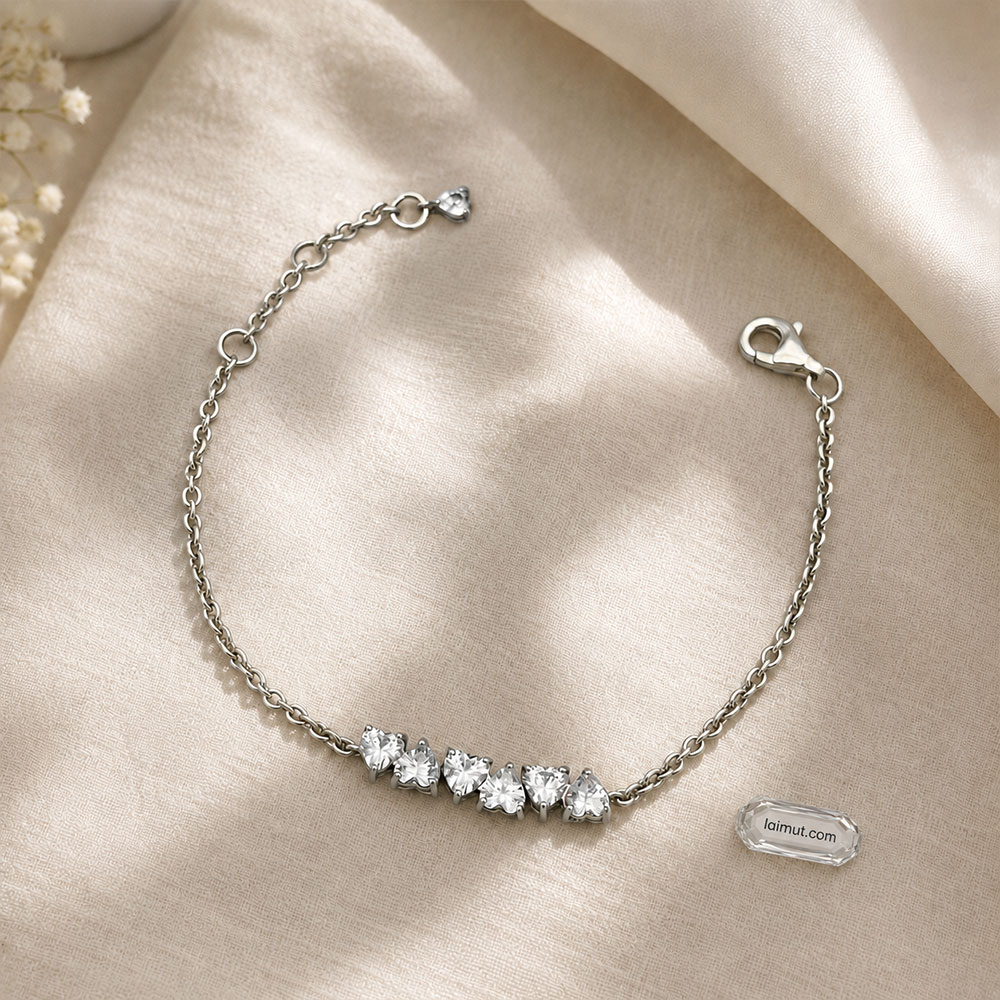 Lắc tay Pandora 591162C01 chính hãng | Sparkling Endless Hearts Chain Bracelet | Laimut | Ảnh mẫu đeo | Ảnh chụp thực tế