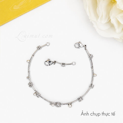 Vòng tay Swarovski 5707511 chính hãng | Ảnh thật chụp cùng đoạn nối
