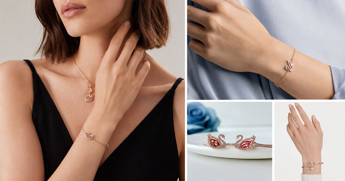 Vòng tay thiên nga Swarovski chính hãng | Swarovski Swan bracelet | Laimut