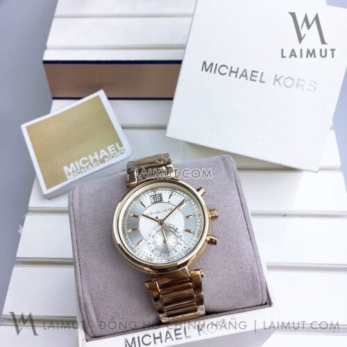 Đồng Hồ Chính Hãng Michael Kors Nữ Sawyer Gold Dial 39mm