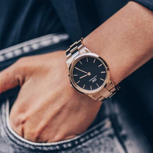 Đồng Hồ DW Chính Hãng Nam Nữ Iconic Link Rose Gold Black